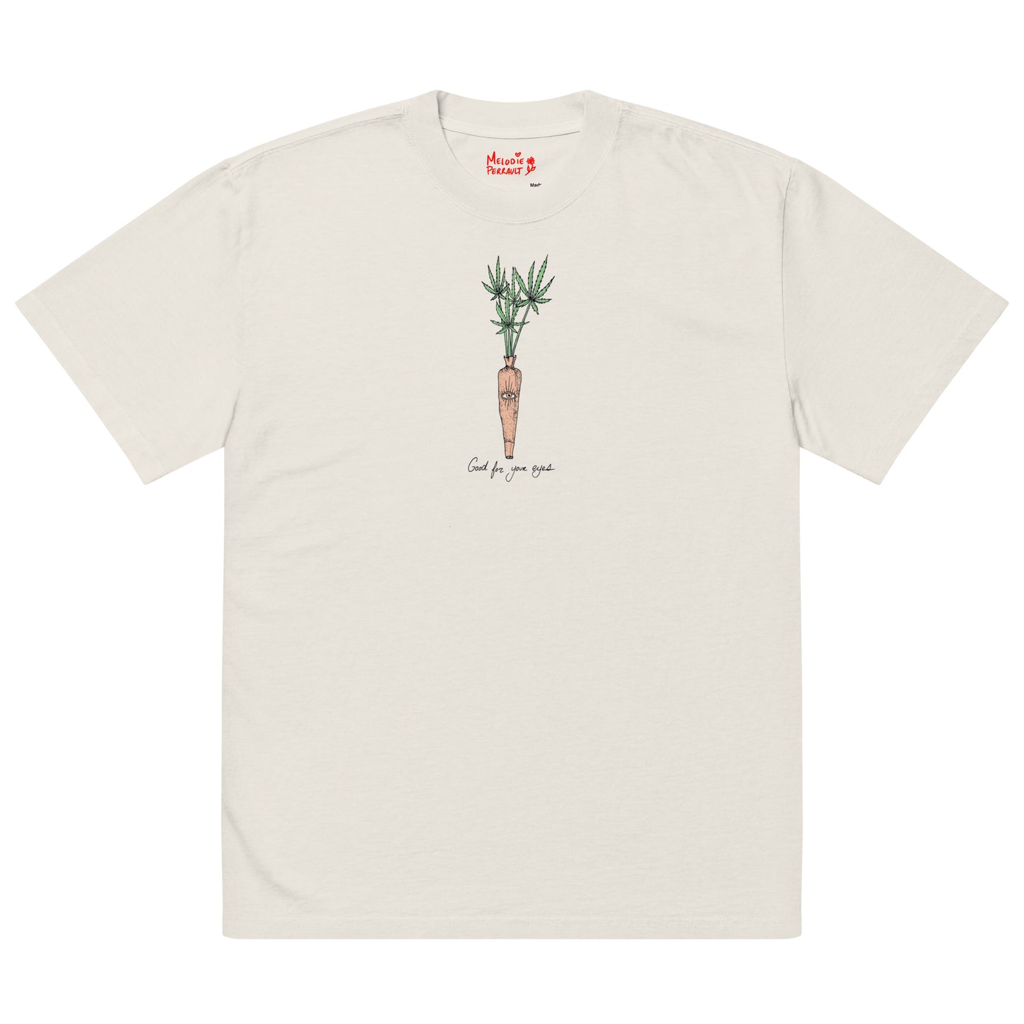 " Good For Your Eyes " Oversized faded t-shirt