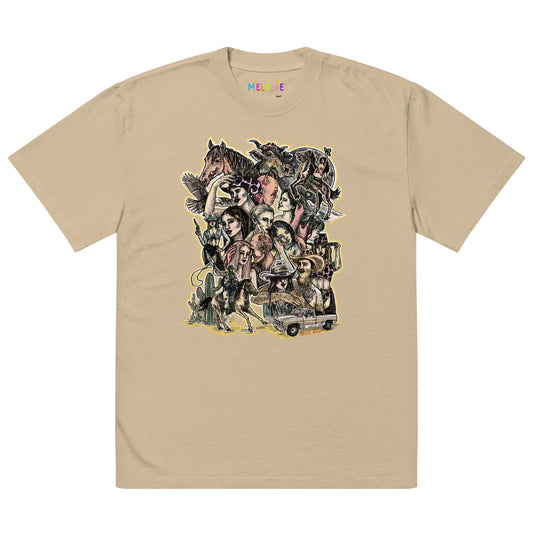 " Don't Let Your Babies Become A Cowboy " Oversized faded t-shirt