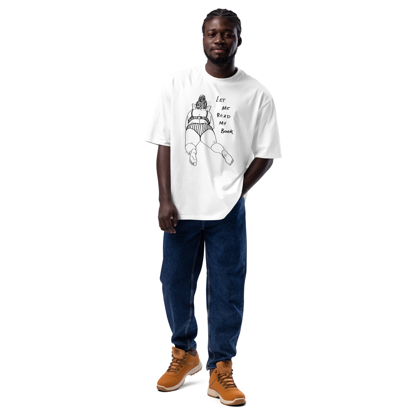 " Let Me Read My Book " Oversized heavyweight t-shirt