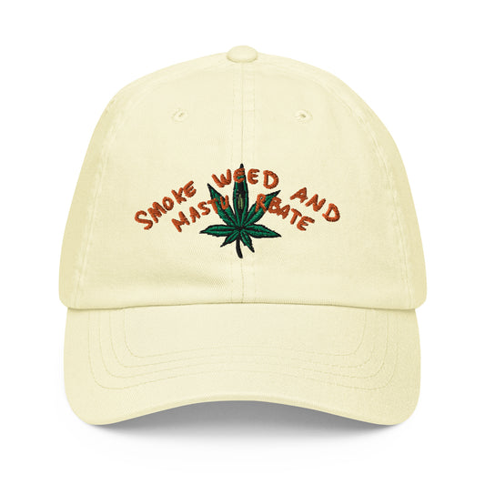 " Smoke Weed And Masturbate " Pastel baseball hat
