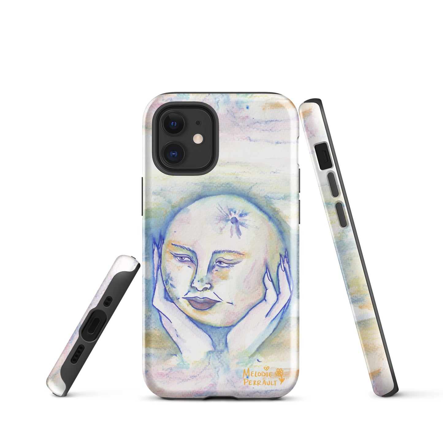 " Lady Moon " Watercolour Tough Case for iPhone®