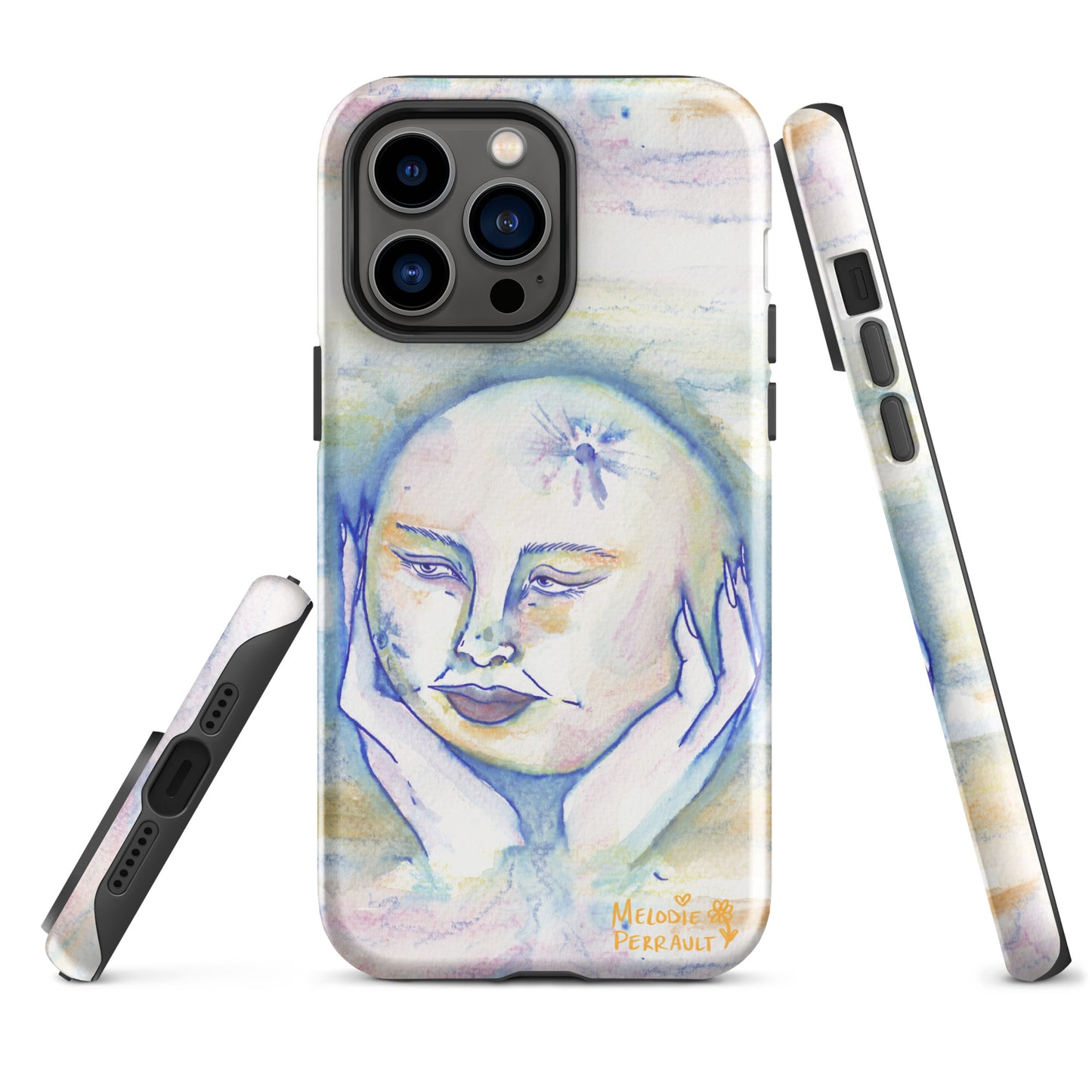 " Lady Moon " Watercolour Tough Case for iPhone®