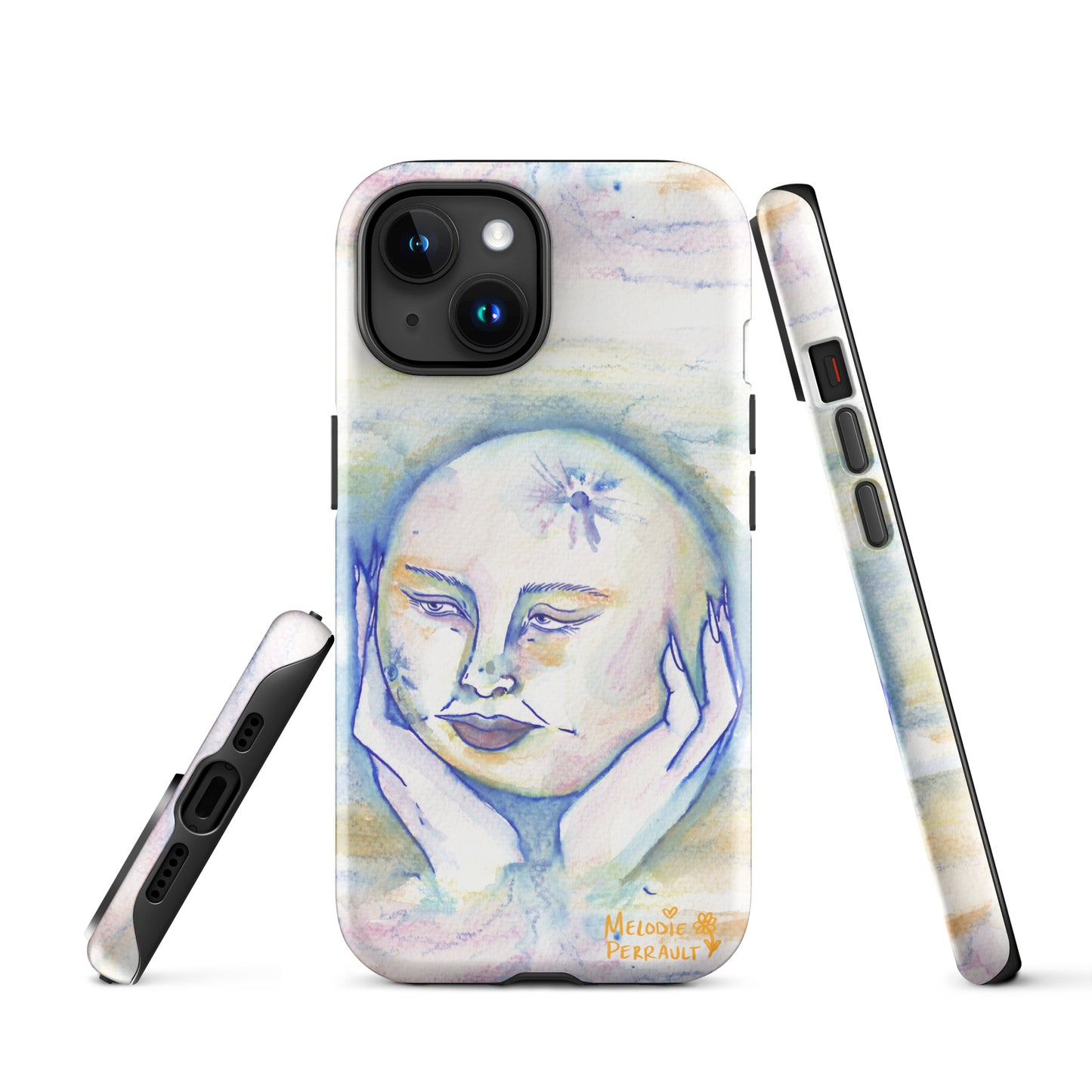 " Lady Moon " Watercolour Tough Case for iPhone®