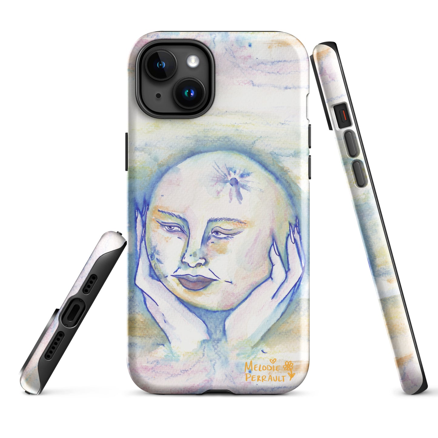 " Lady Moon " Watercolour Tough Case for iPhone®