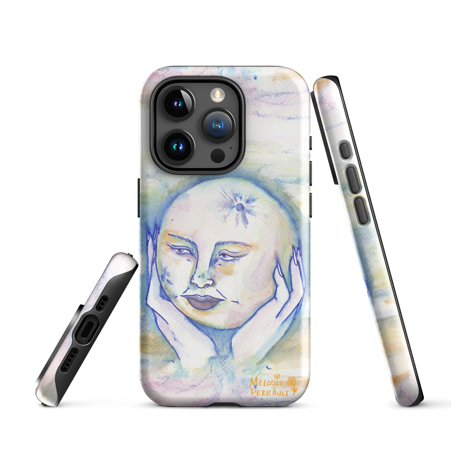 " Lady Moon " Watercolour Tough Case for iPhone®