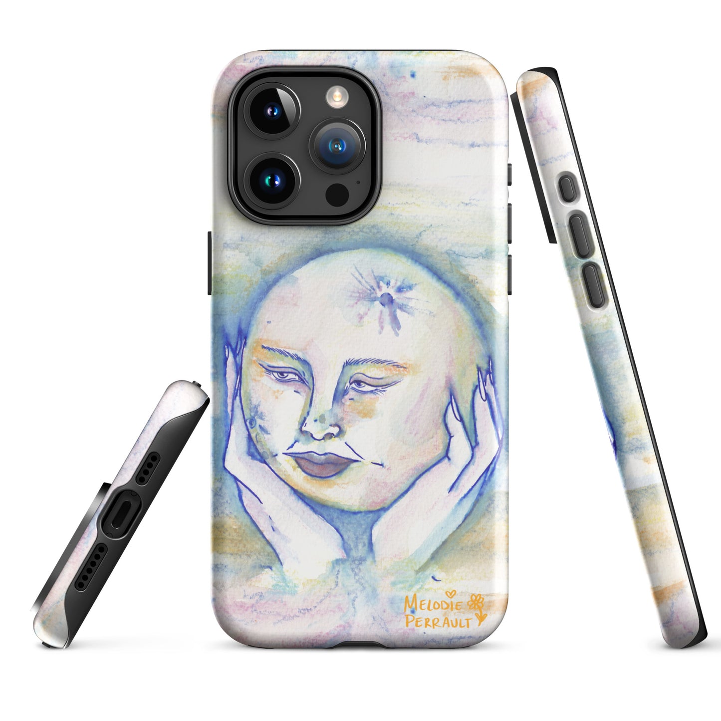 " Lady Moon " Watercolour Tough Case for iPhone®