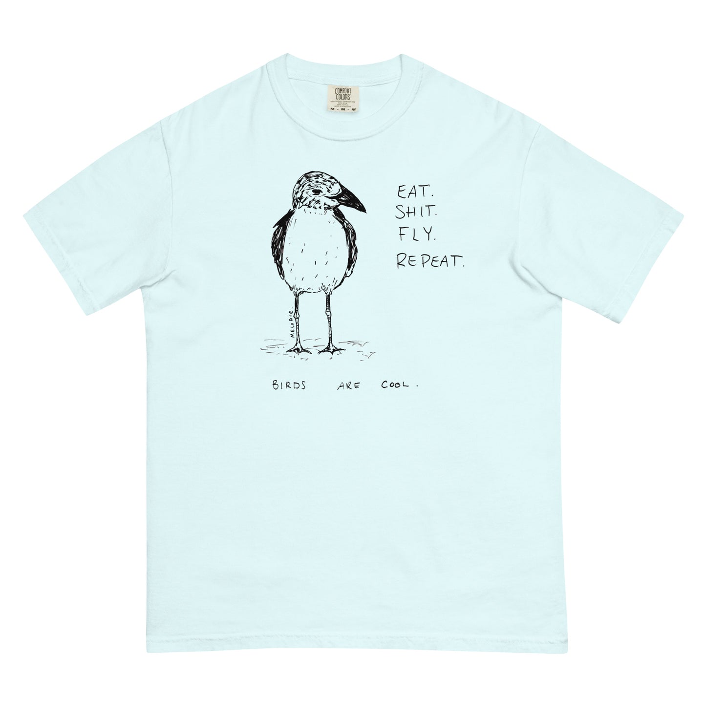 " Birds Are Cool " Unisex garment-dyed heavyweight t-shirt