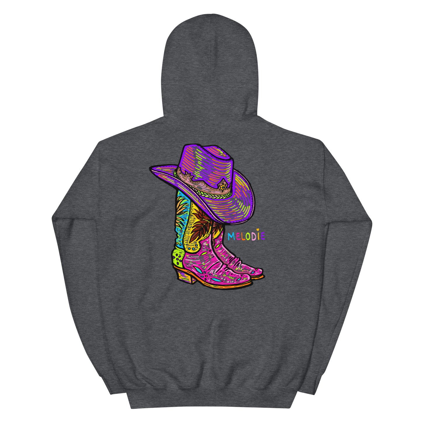 " Colourful Birds & Boots " Unisex Hoodie