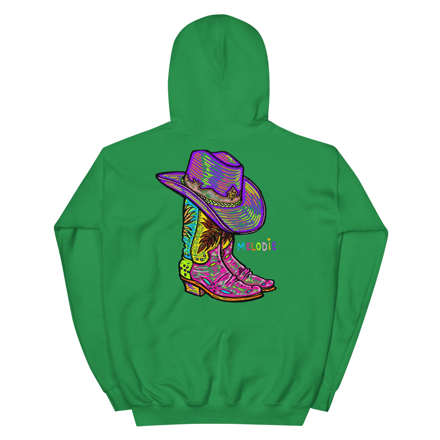 " Colourful Birds & Boots " Unisex Hoodie