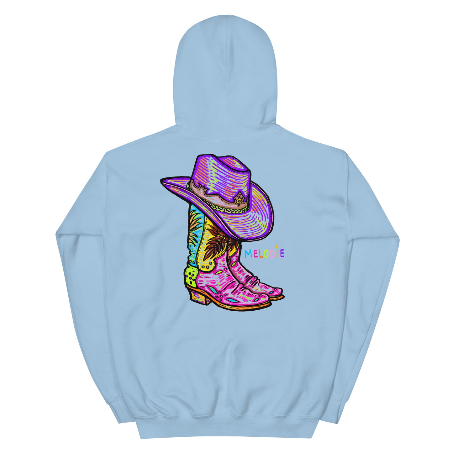 " Colourful Birds & Boots " Unisex Hoodie