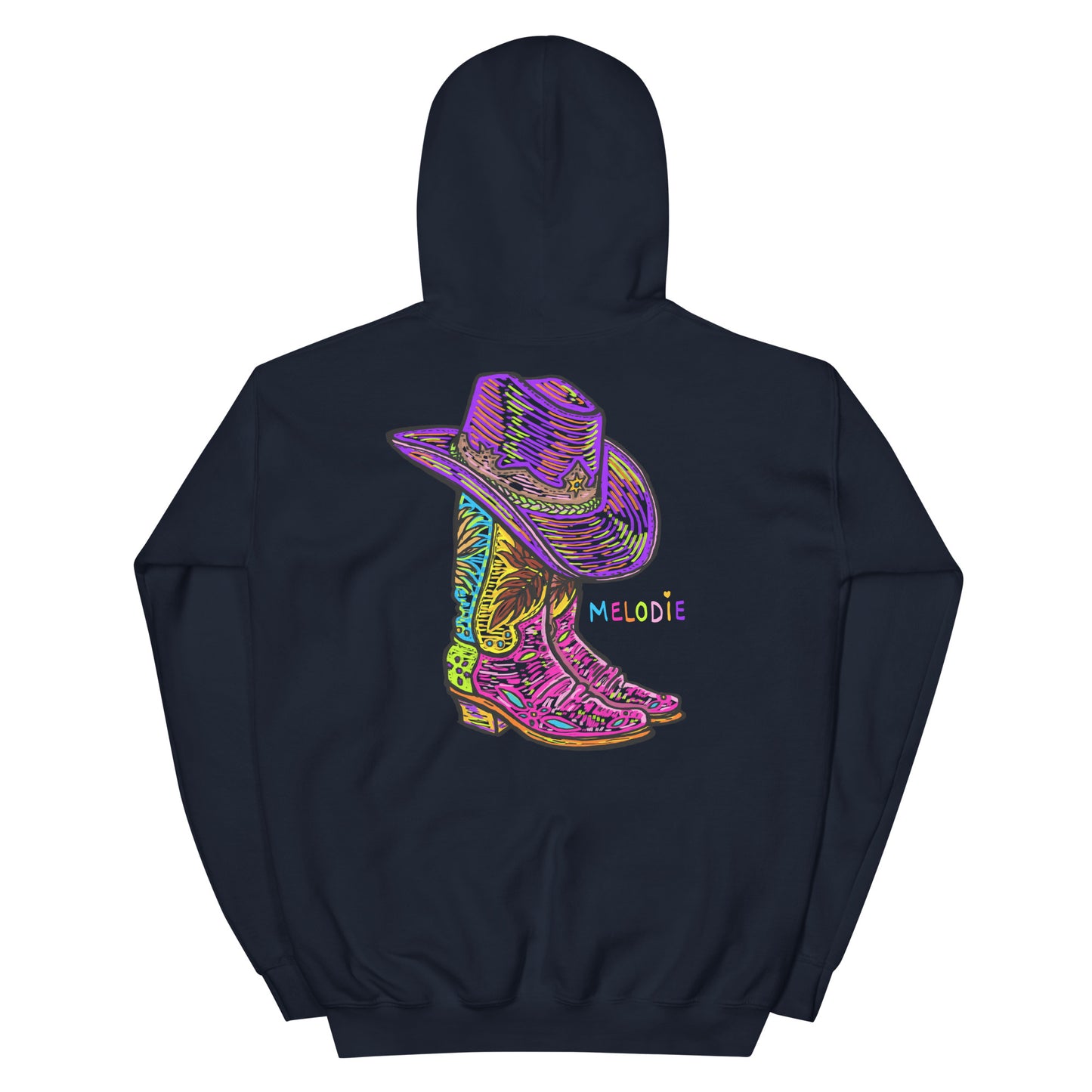 " Colourful Birds & Boots " Unisex Hoodie