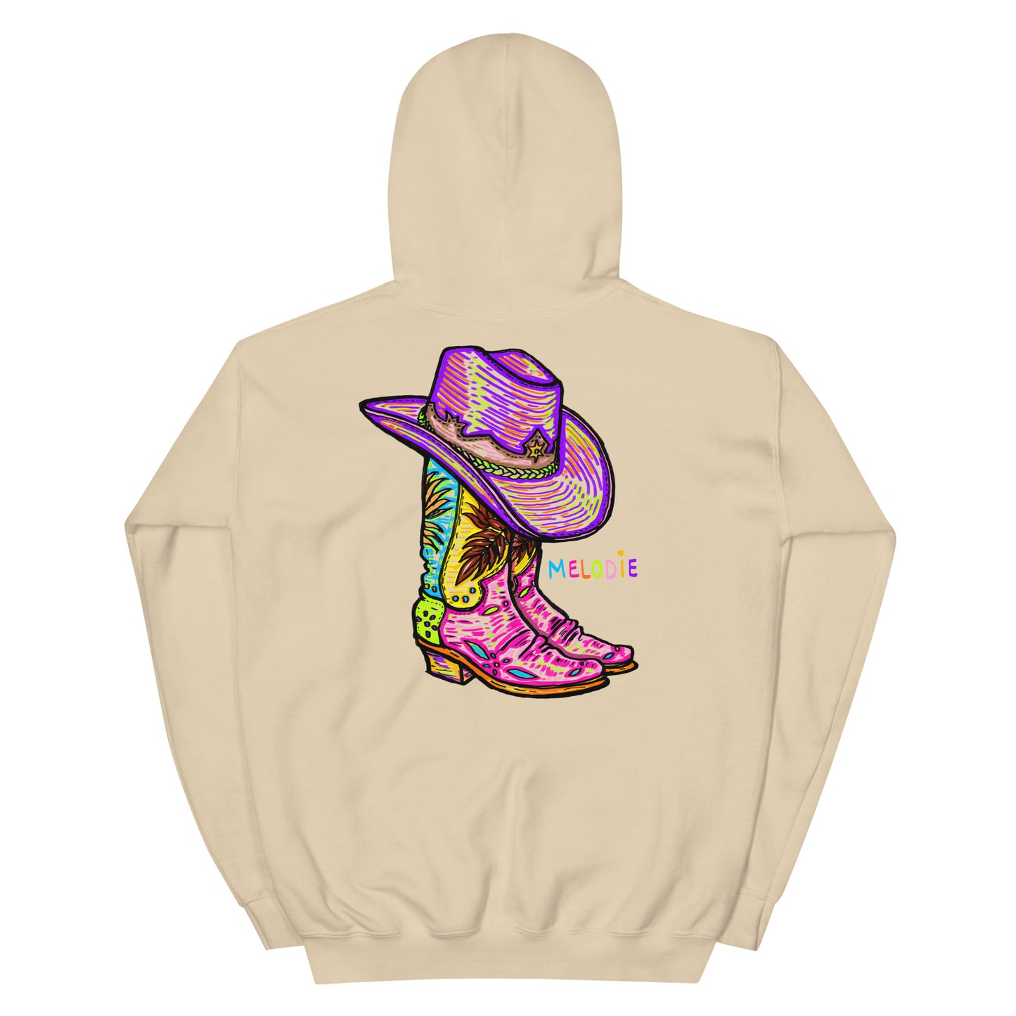 " Colourful Birds & Boots " Unisex Hoodie