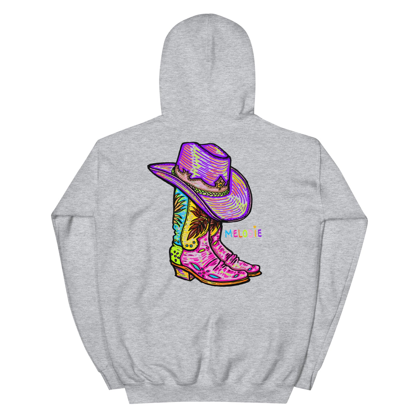 " Colourful Birds & Boots " Unisex Hoodie