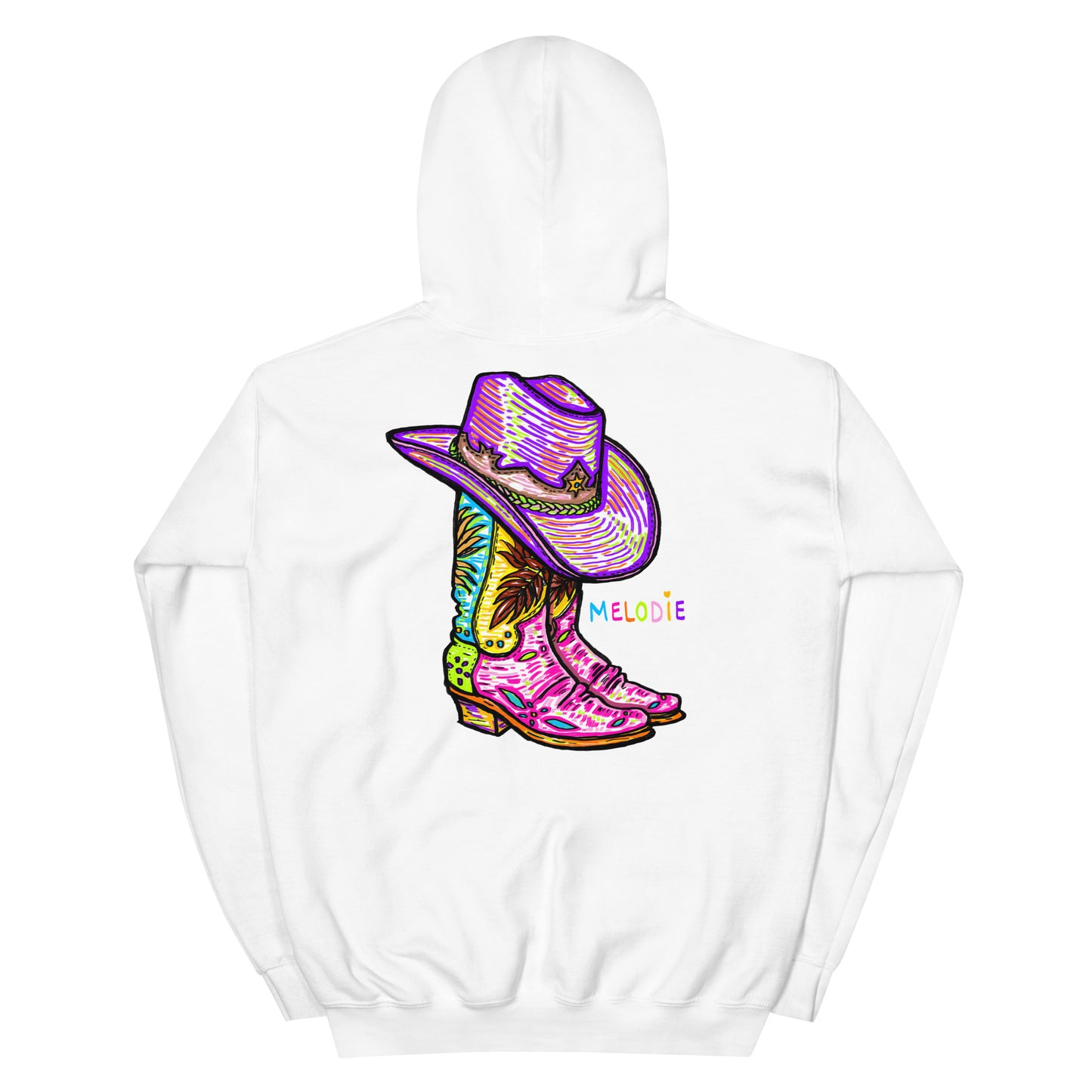 " Colourful Birds & Boots " Unisex Hoodie