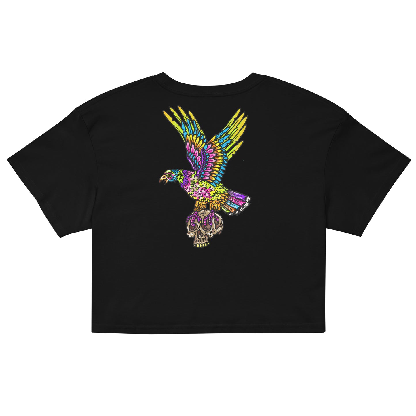 " Colourful Birds & Boots " Women’s crop top