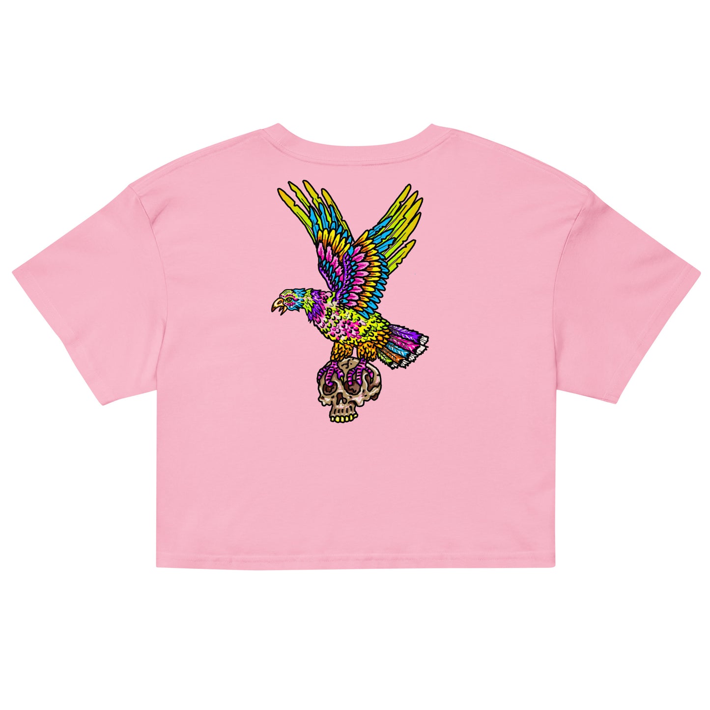 " Colourful Birds & Boots " Women’s crop top