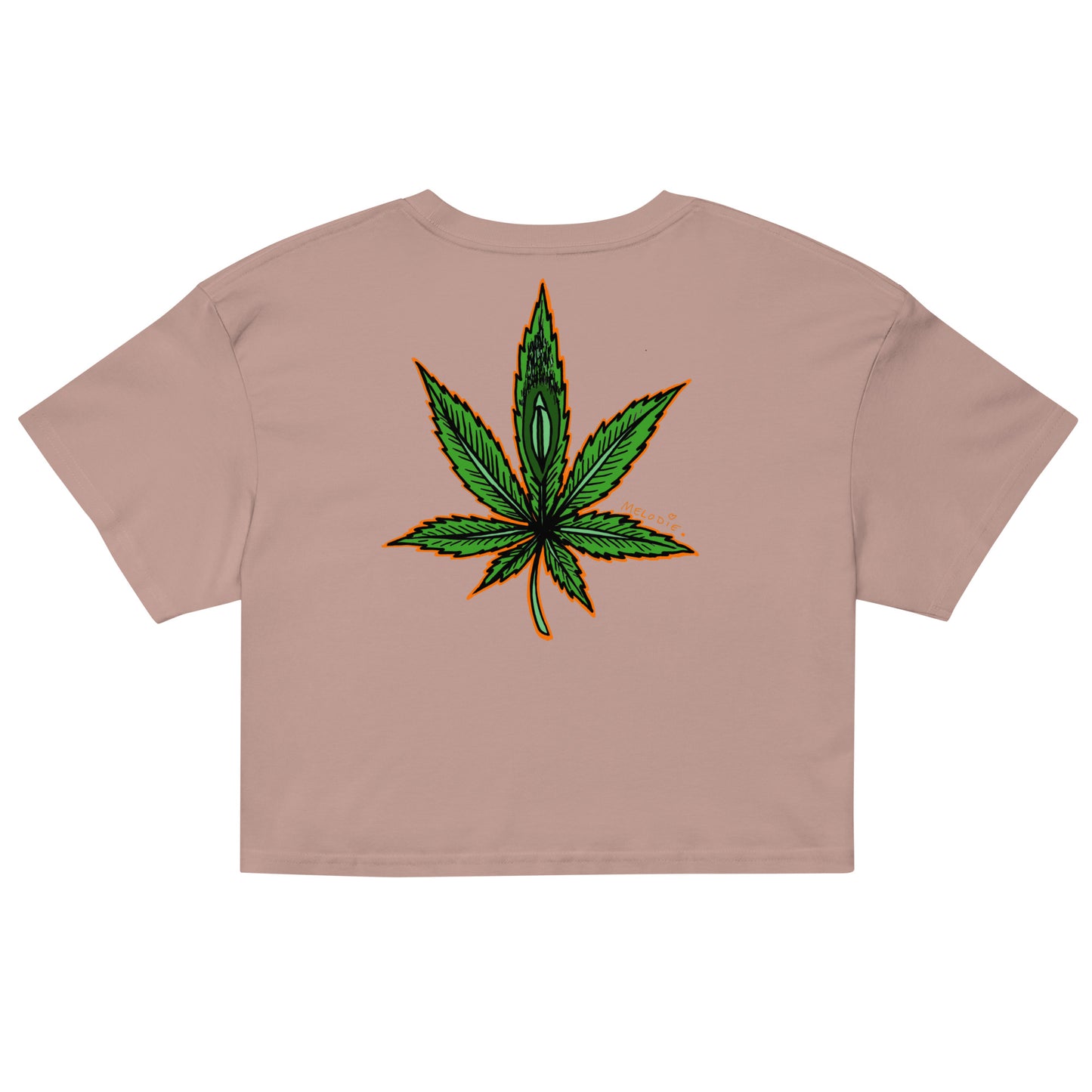 " Smoke Weed & Masturbate " Back Print Women’s crop top