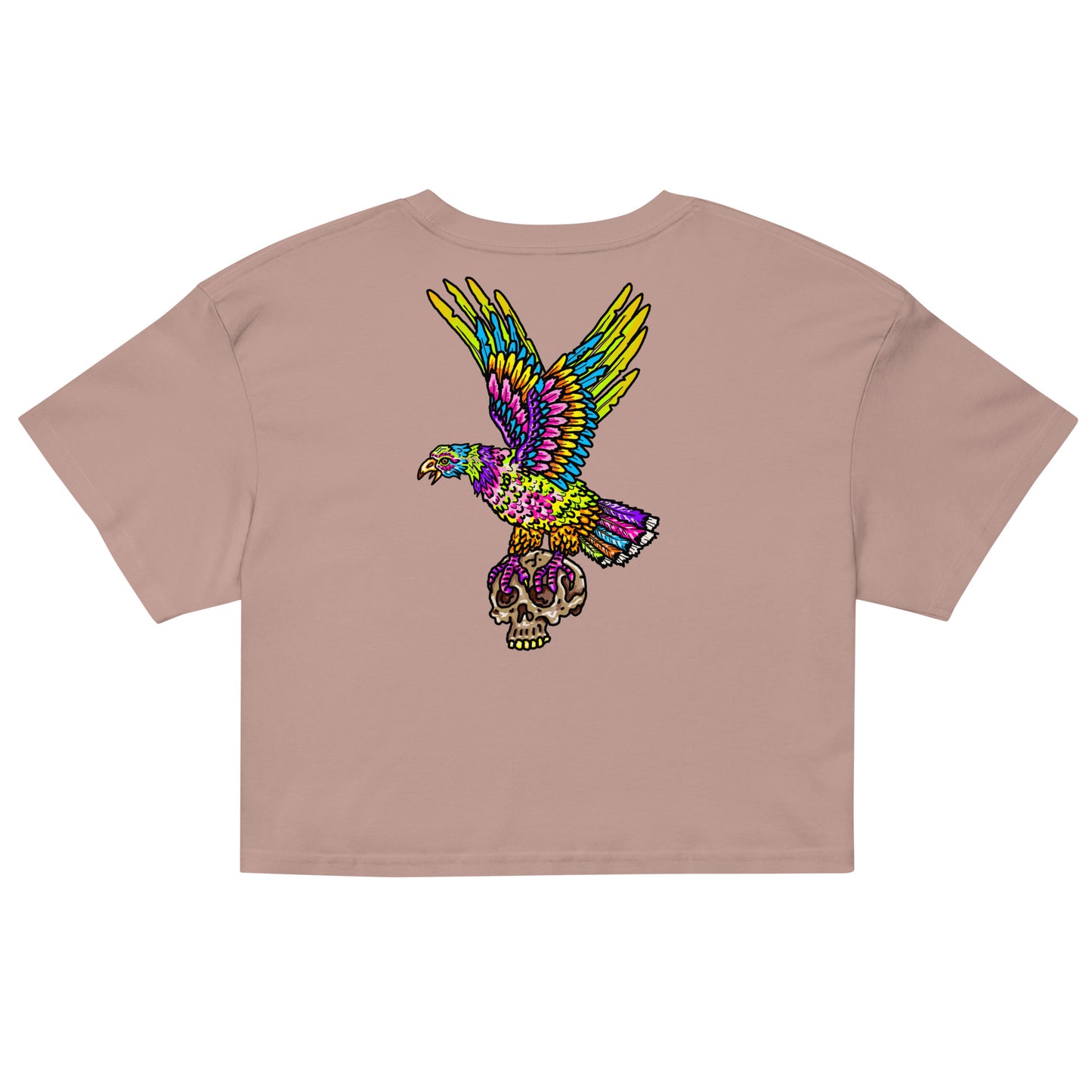 " Colourful Birds & Boots " Women’s crop top