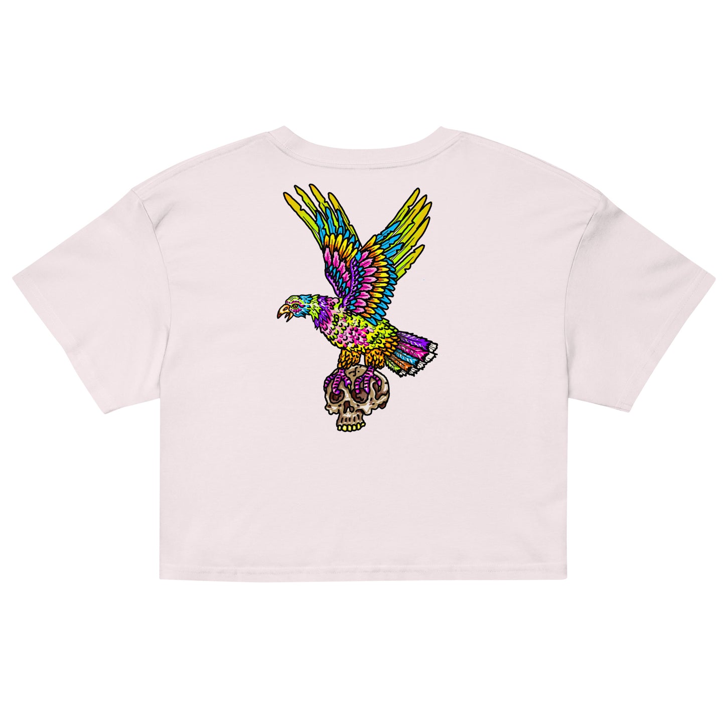 " Colourful Birds & Boots " Women’s crop top