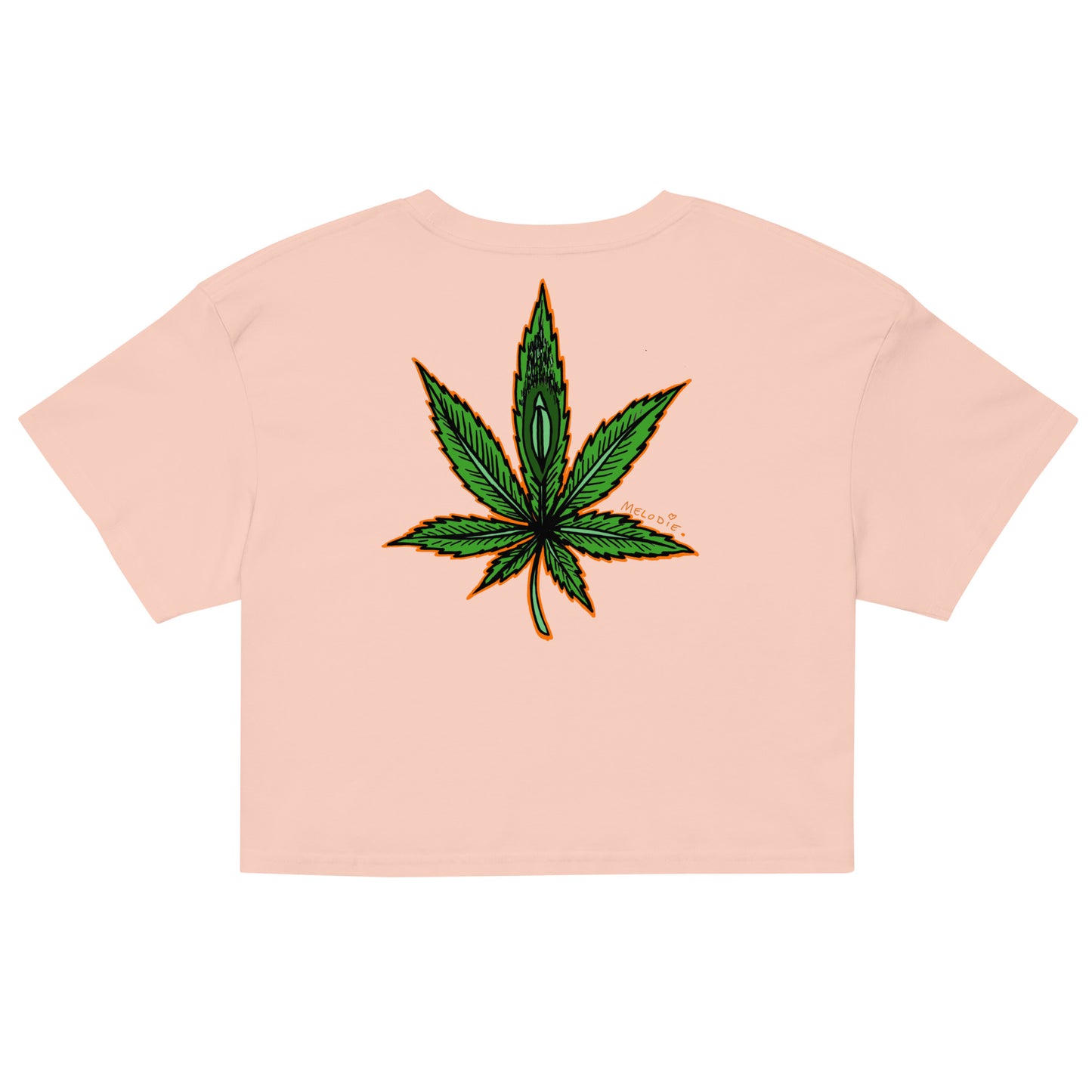 " Smoke Weed & Masturbate " Back Print Women’s crop top