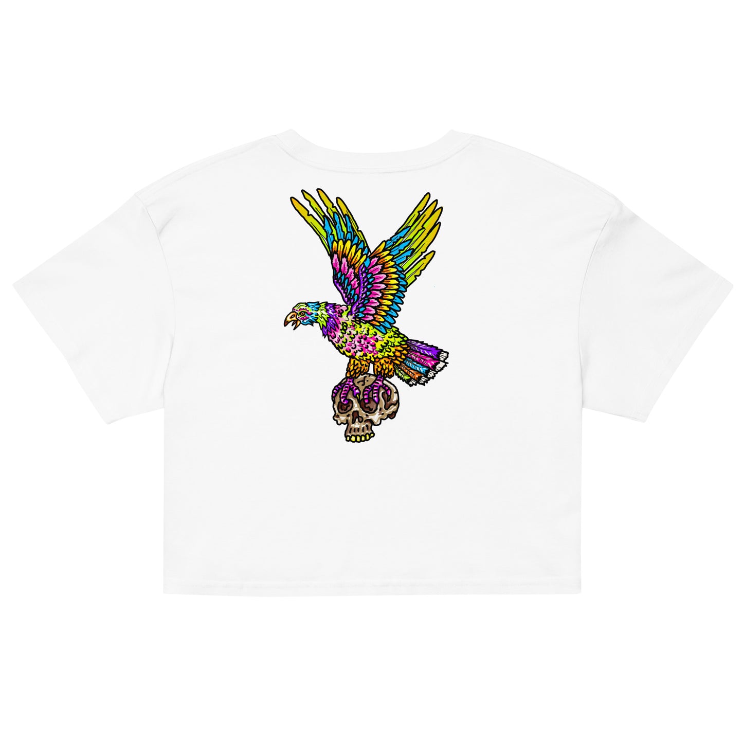 " Colourful Birds & Boots " Women’s crop top