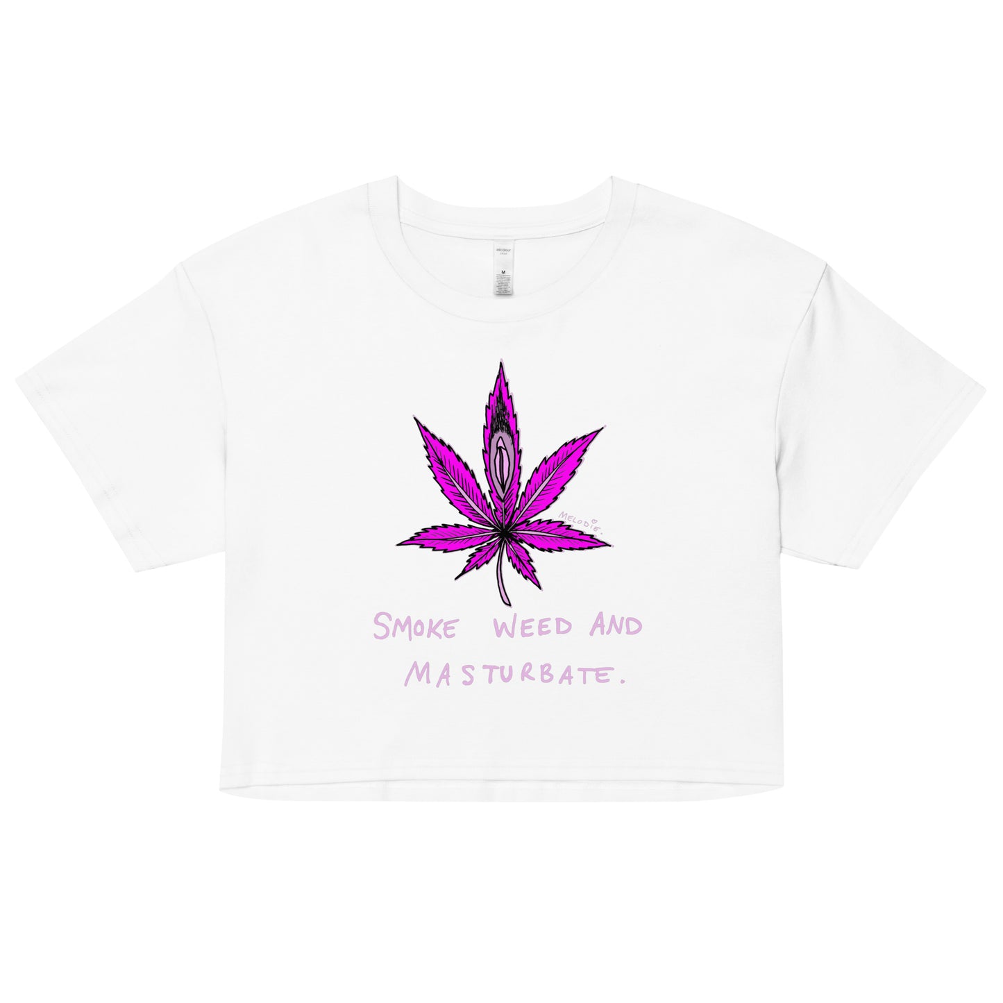 " 2024 Smoke Weed & Masturbate " Women’s crop top