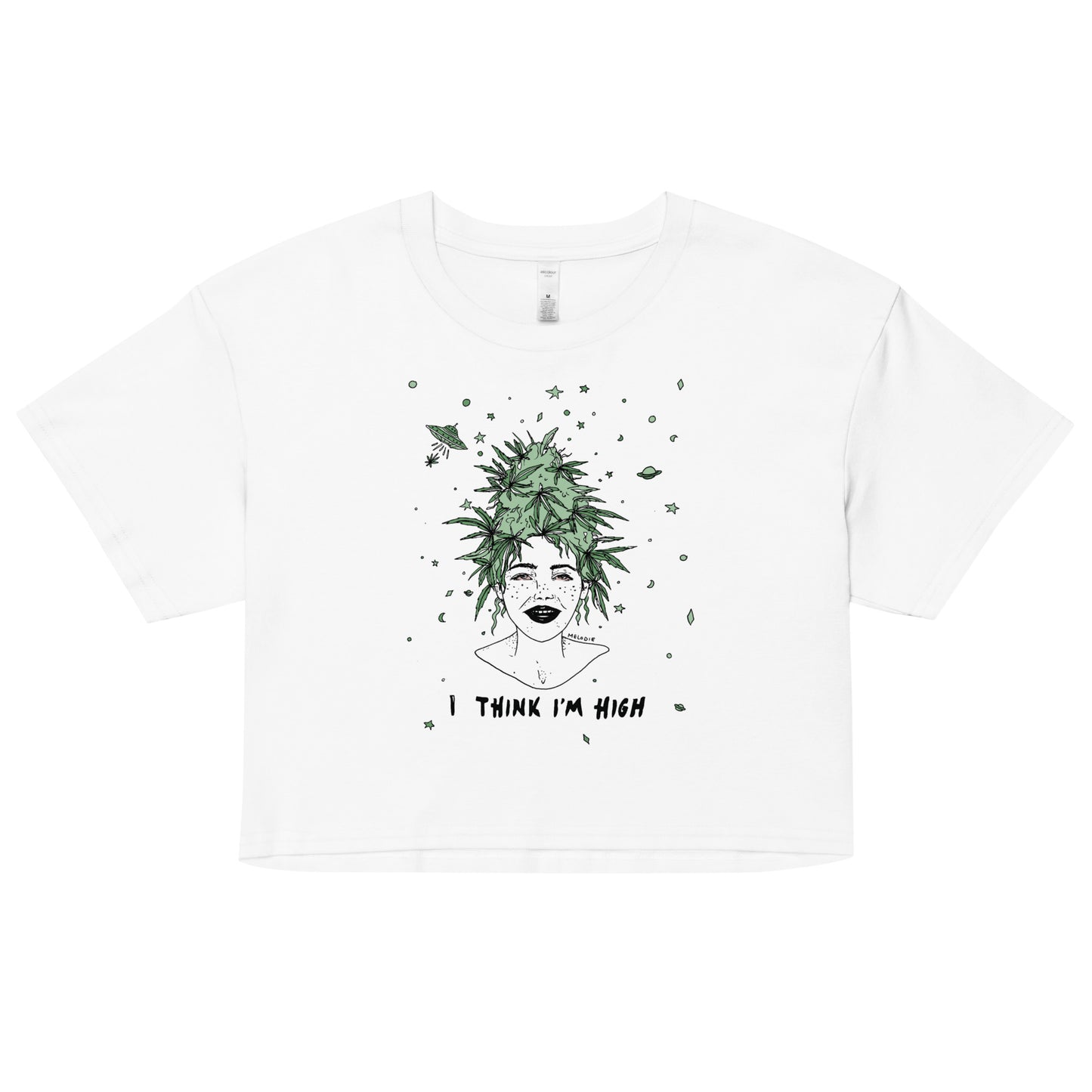 " I Think I’m High " Women’s crop top