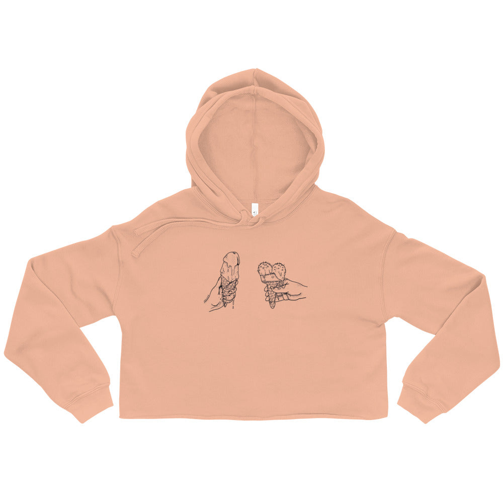 " Ice Cream " Crop Hoodie