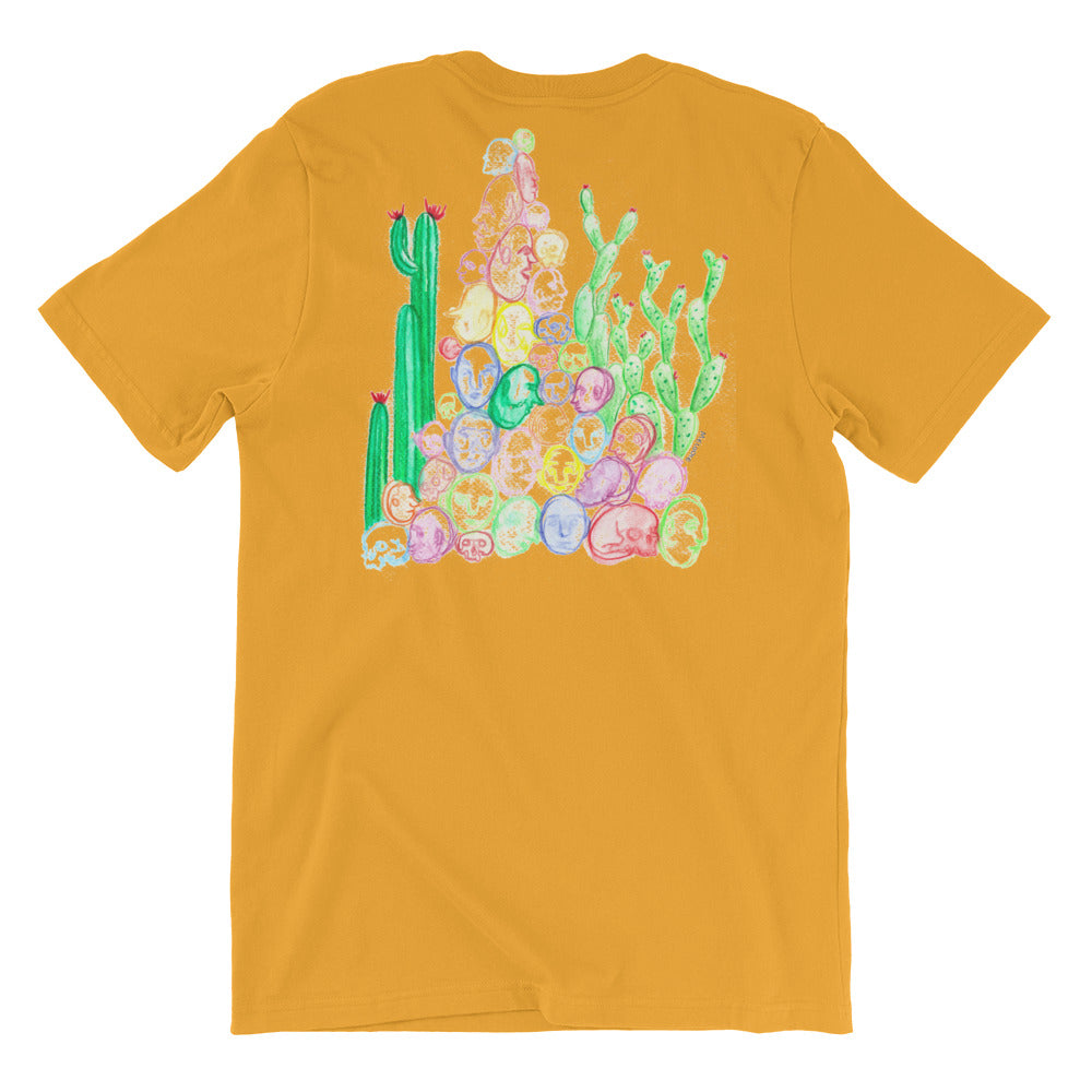 " Tête De Cactus " Front And Back Print Short-Sleeve Unisex T-Shirt