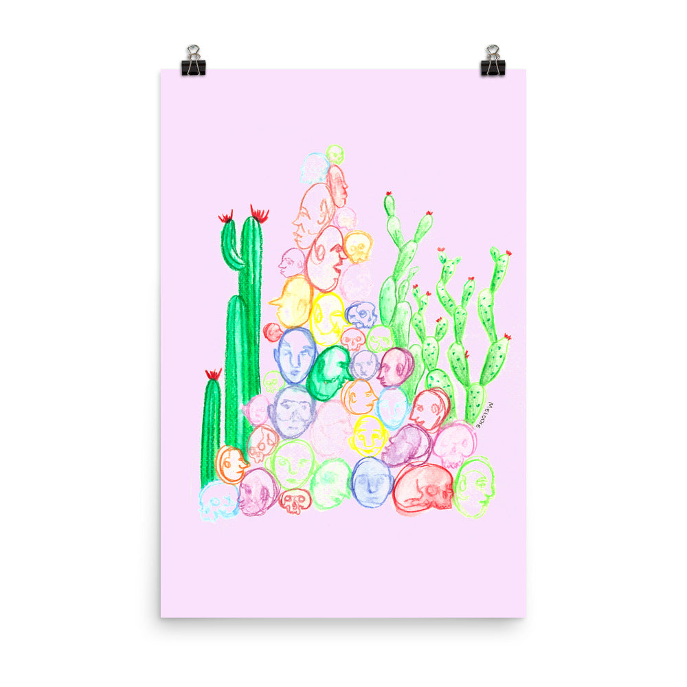 " Tête De Cactus 2 "Print / Poster