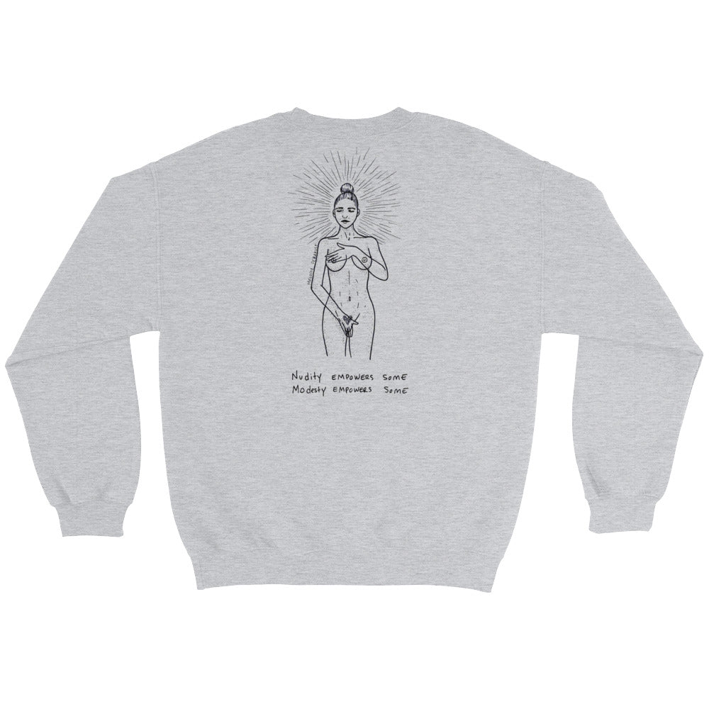 " Our World x Empowers " Front and back Unisex Sweatshirt