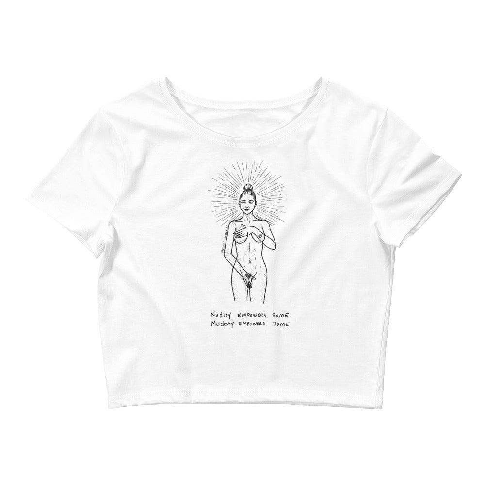 " Empowers " Feel Powerful Women’s Crop Tee