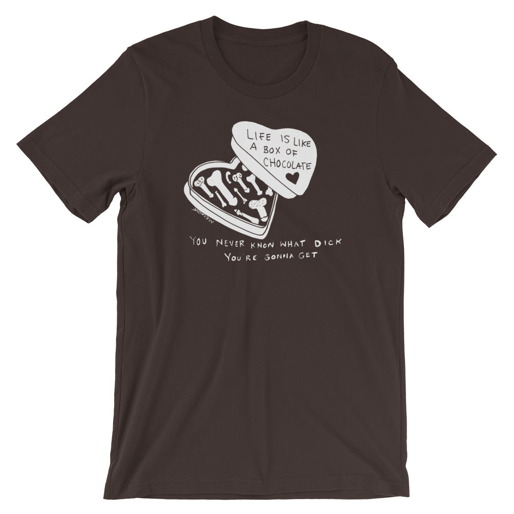 " Life Is Like A Box Of Chocolate " Short-Sleeve Unisex T-Shirt