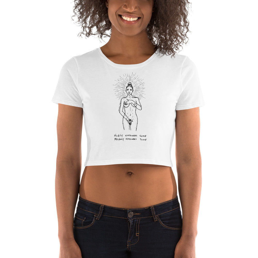 " Empowers " Feel Powerful Women’s Crop Tee