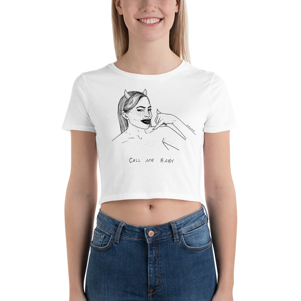 " Call Me Baby " Women’s Crop Tee