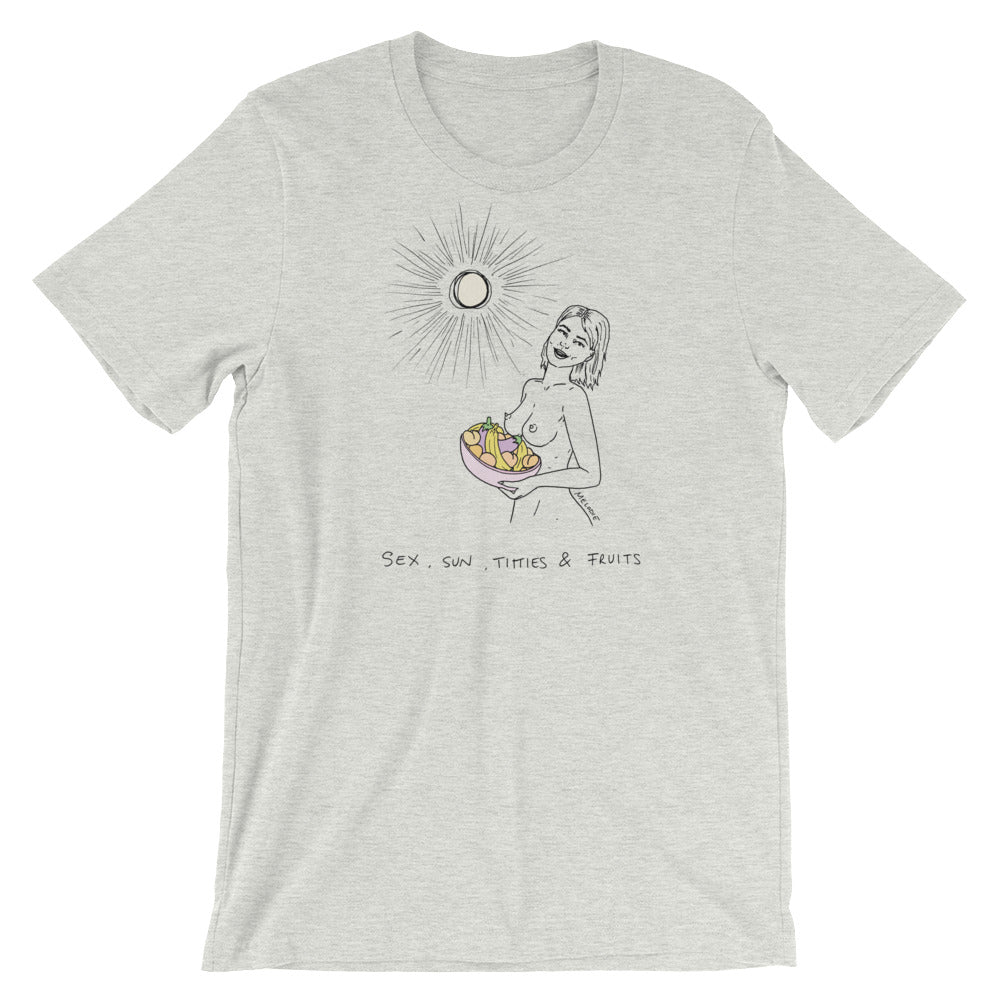 " Sex, Sun, Titties & Fruits "  Short-Sleeve Unisex T-Shirt