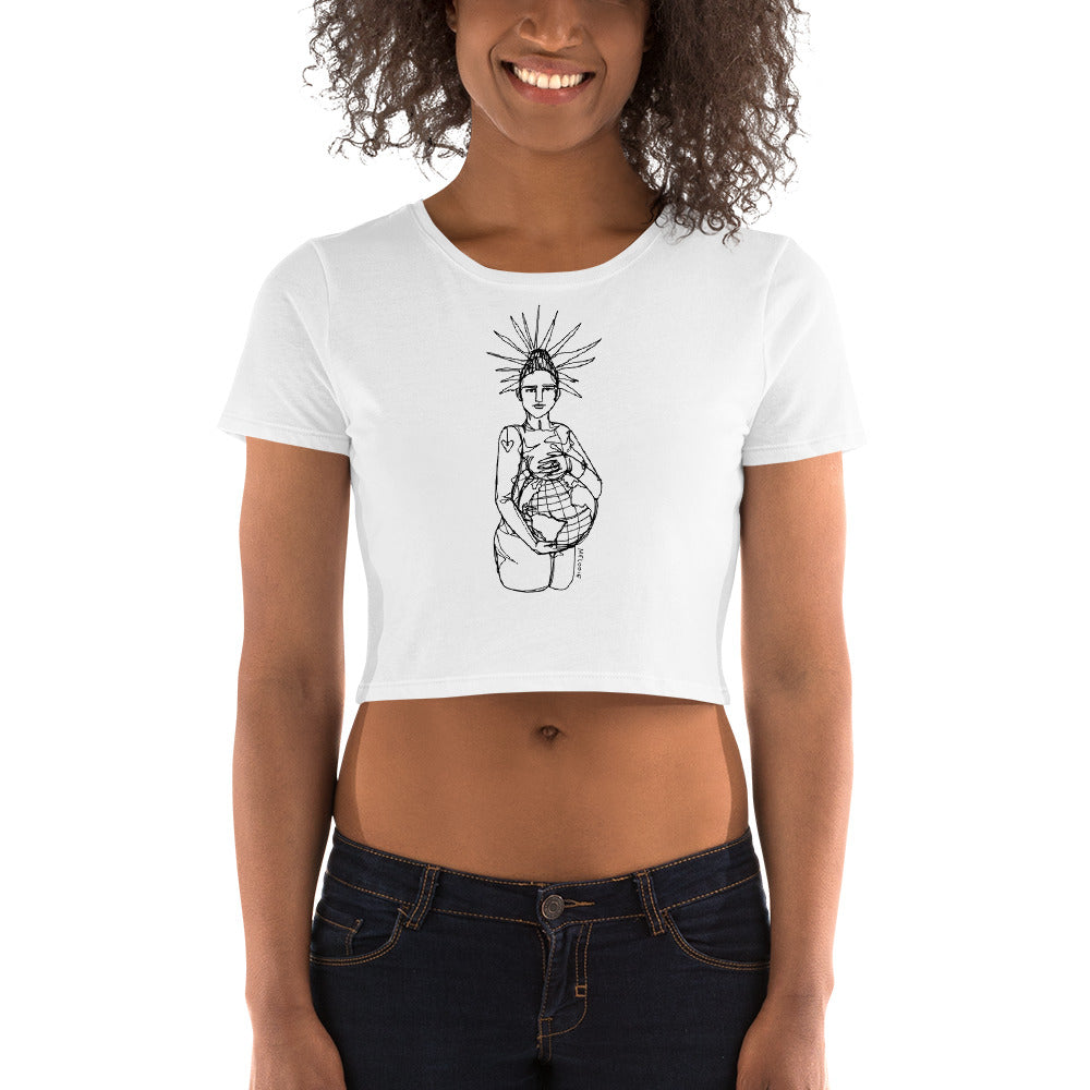 " Our World " Women’s Crop Tee