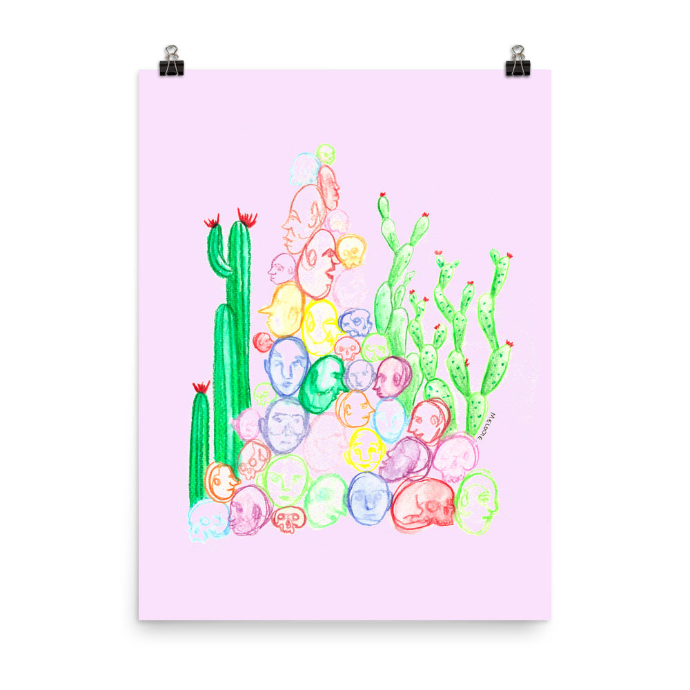 " Tête De Cactus 2 "Print / Poster