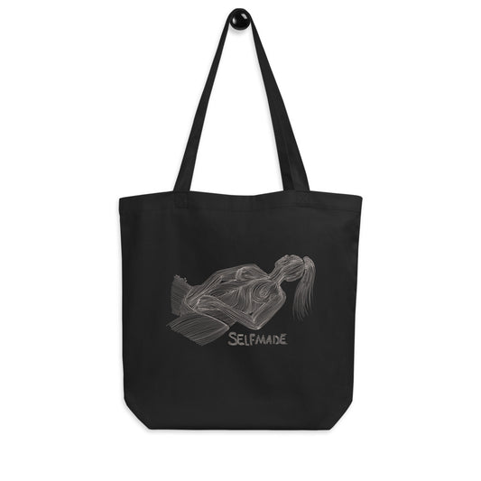 " Self-made " Black Eco Tote Bag