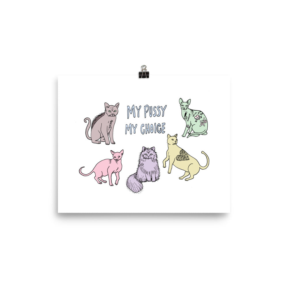 " My Pussy My Choice " Print / Poster