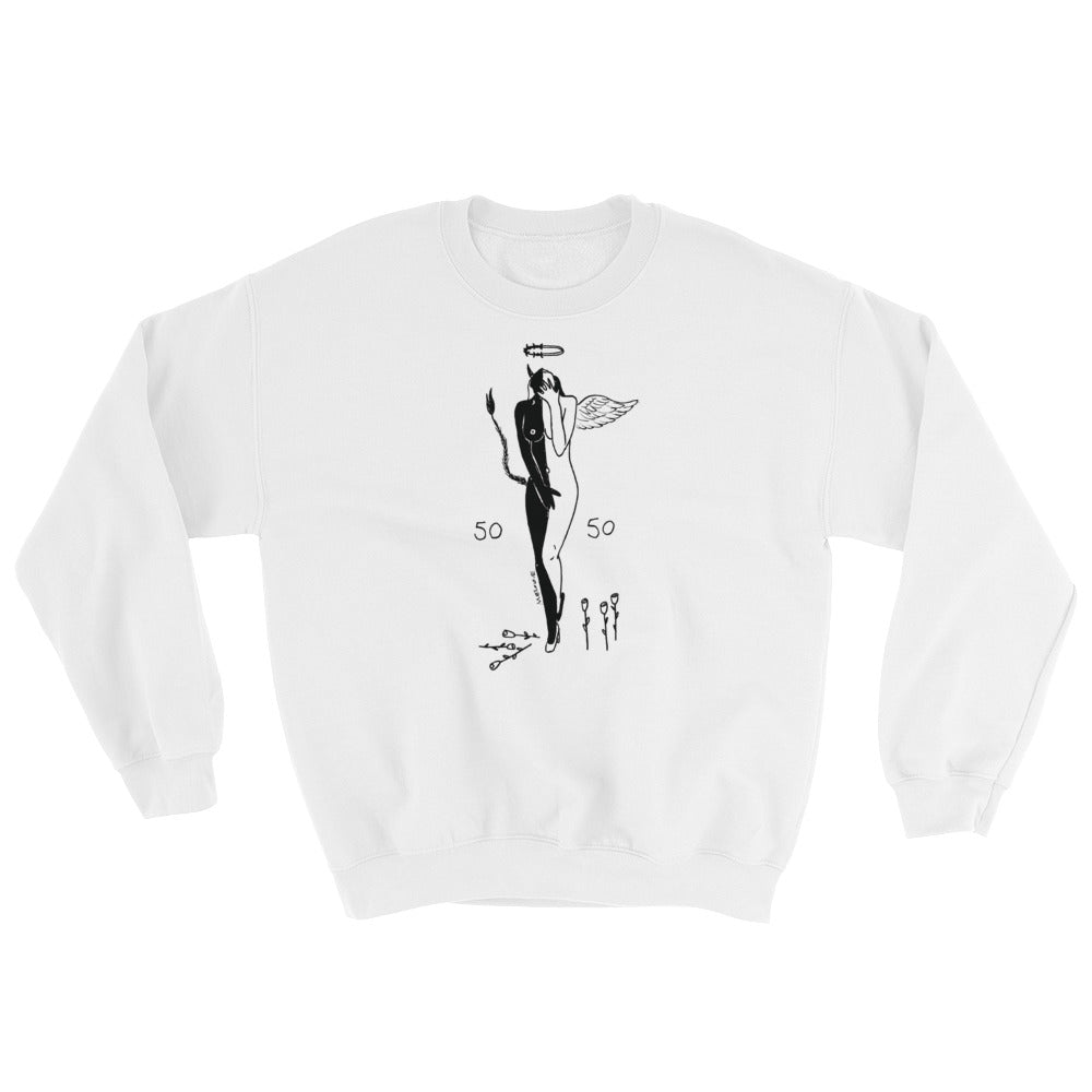 " 50/50, Angel/Demon " Sweatshirt