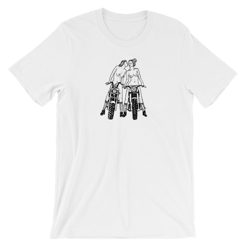 " Babes On Bikes " Short-Sleeve Unisex T-Shirt