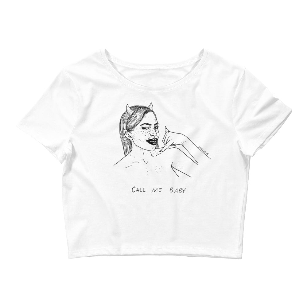 " Call Me Baby " Women’s Crop Tee