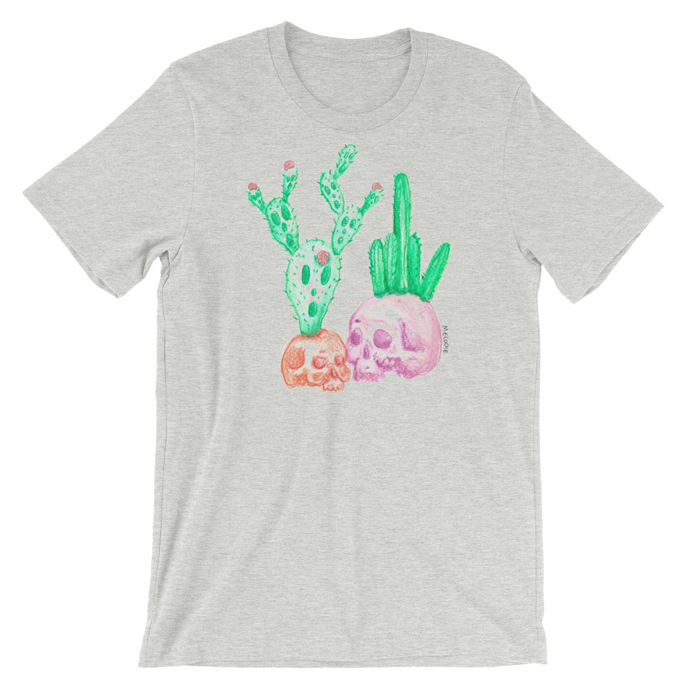 " Tête De Cactus " Front And Back Print Short-Sleeve Unisex T-Shirt