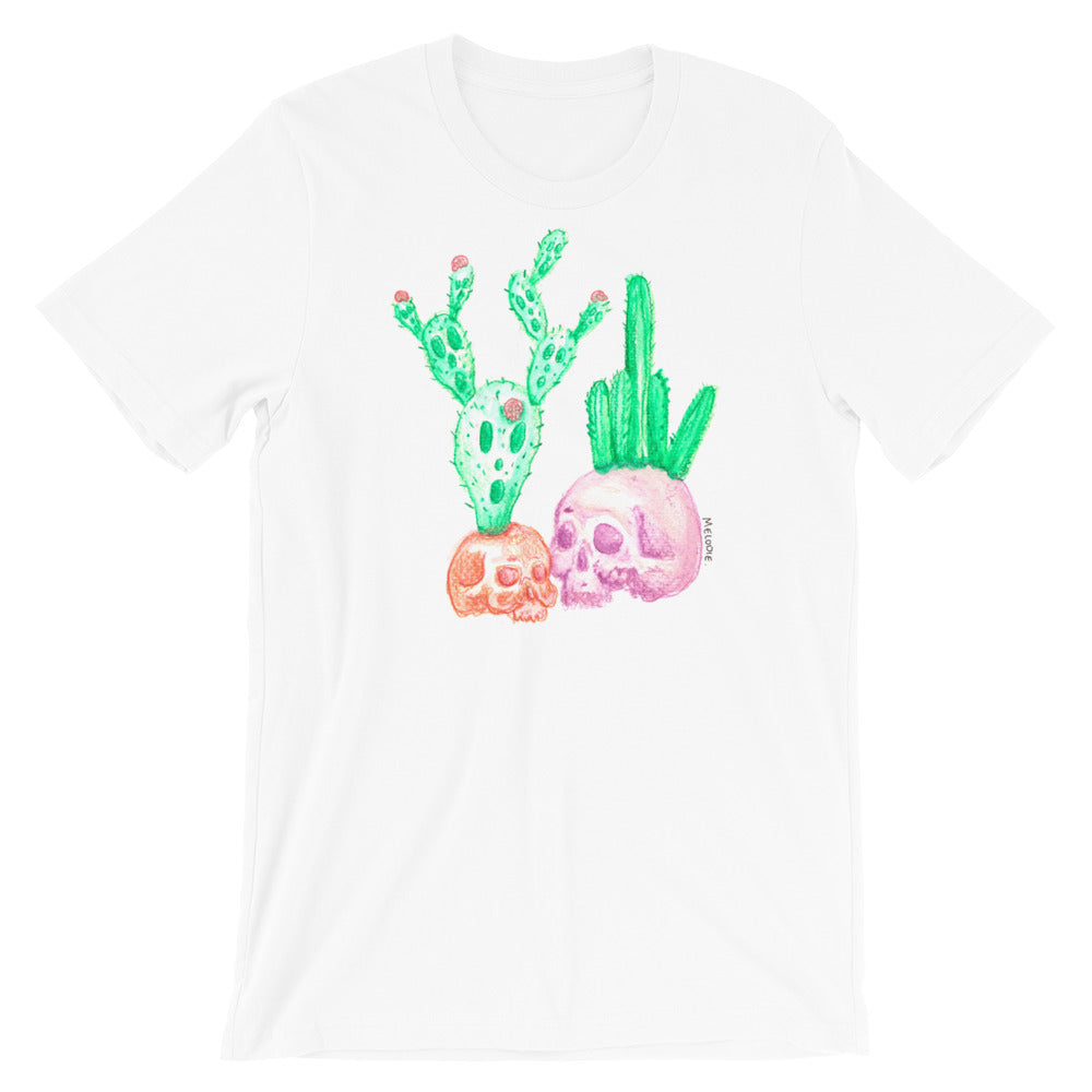 " Tête De Cactus " Front And Back Print Short-Sleeve Unisex T-Shirt