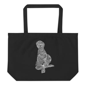 " 7 Deadly Sins + 2 "  White Ink Large organic tote bag